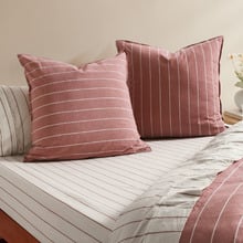 Zinnia Yarn-Dyed Washed Cotton European Pillowcases (Set of 2)